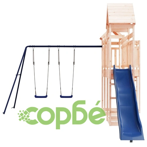 Комбинирано детско съоръжение за игра на открито, бор масив ➤ топ цена ➤ sorbe.bg