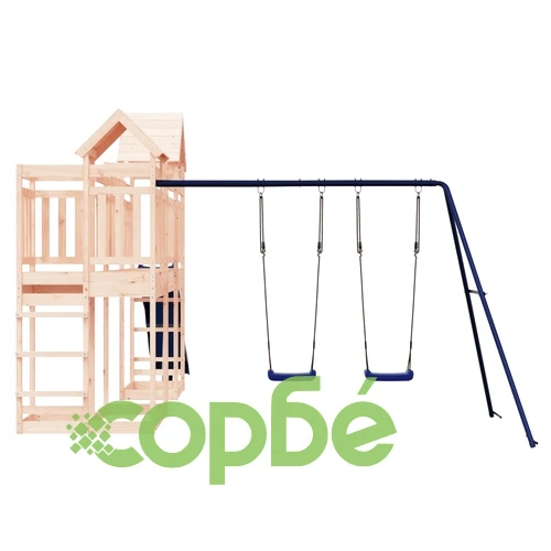 Комбинирано детско съоръжение за игра на открито, бор масив ➤ топ цена ➤ sorbe.bg
