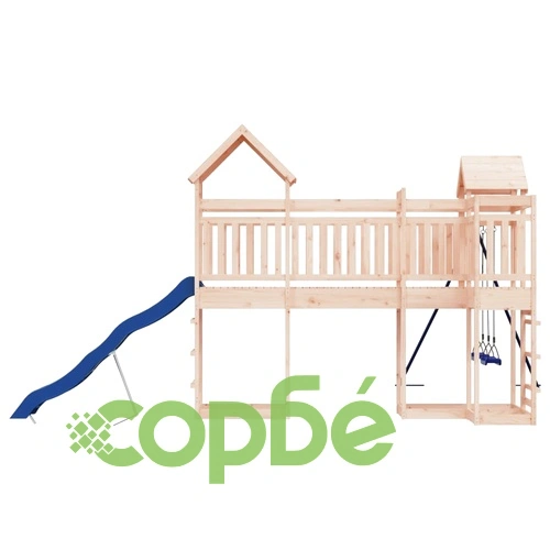 Комбинирано детско съоръжение за игра на открито, бор масив ➤ топ цена ➤ sorbe.bg