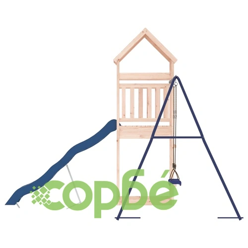 Комбинирано детско съоръжение за игра на открито, бор масив ➤ топ цена ➤ sorbe.bg