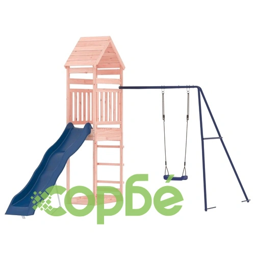 Комбинирано детско съоръжение, масивна дугласка дървесина ➤ топ цена ➤ sorbe.bg