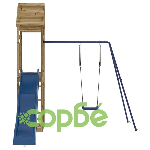 Комбинирано детско съоръжение за игра, импрегниран бор ➤ топ цена ➤ sorbe.bg