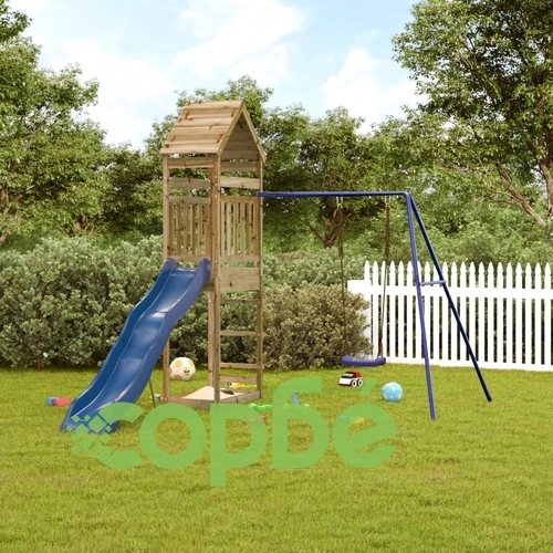 Комбинирано детско съоръжение за игра, импрегниран бор ➤ топ цена ➤ sorbe.bg