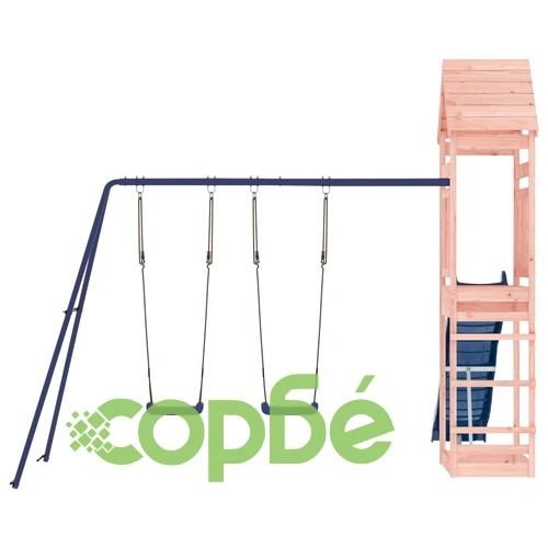 Комбинирано детско съоръжение, масивна дугласка дървесина ➤ топ цена ➤ sorbe.bg
