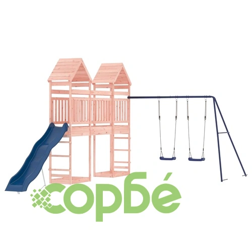 Комбинирано детско съоръжение, масивна дугласка дървесина ➤ топ цена ➤ sorbe.bg