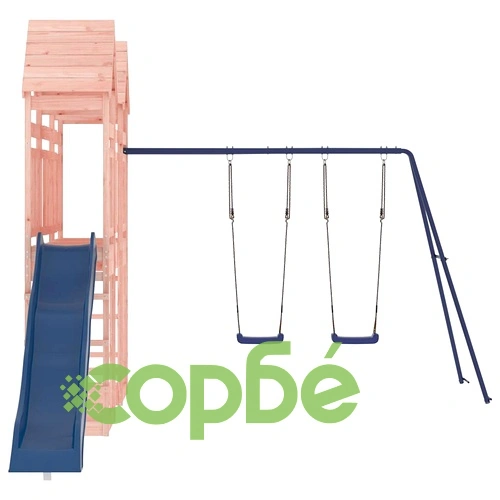 Комбинирано детско съоръжение, масивна дугласка дървесина ➤ топ цена ➤ sorbe.bg