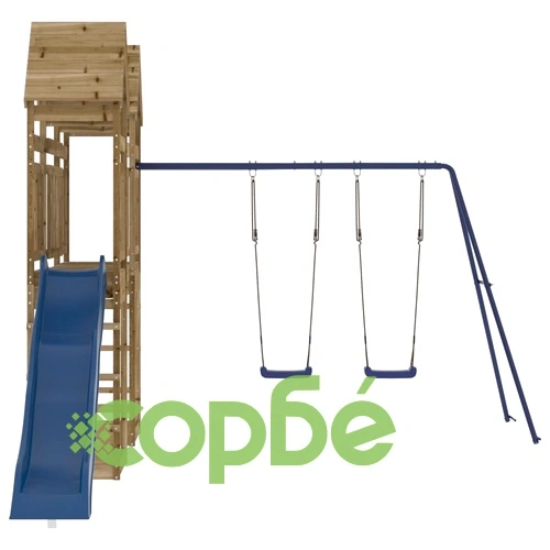 Комбинирано детско съоръжение за игра, импрегниран бор ➤ топ цена ➤ sorbe.bg