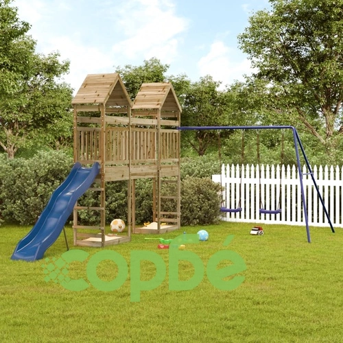 Комбинирано детско съоръжение за игра, импрегниран бор ➤ топ цена ➤ sorbe.bg