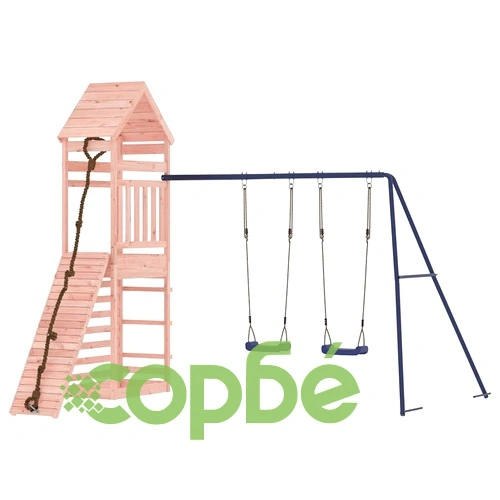 Комбинирано детско съоръжение, масивна дугласка дървесина ➤ топ цена ➤ sorbe.bg