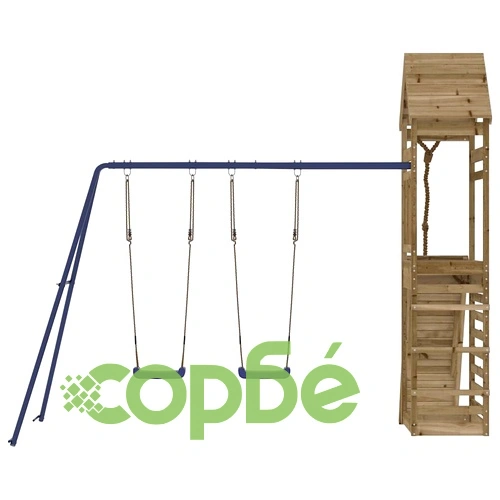 Комбинирано детско съоръжение за игра, импрегниран бор ➤ топ цена ➤ sorbe.bg