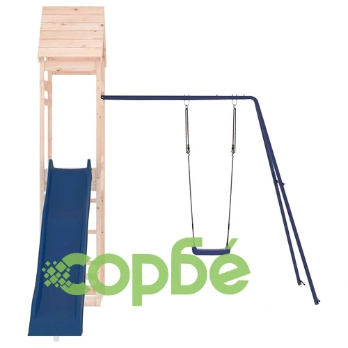 Комбинирано детско съоръжение за игра на открито, бор масив ➤ топ цена ➤ sorbe.bg
