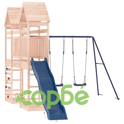 Комбинирано детско съоръжение за игра на открито, бор масив ➤ топ цена ➤ sorbe.bg