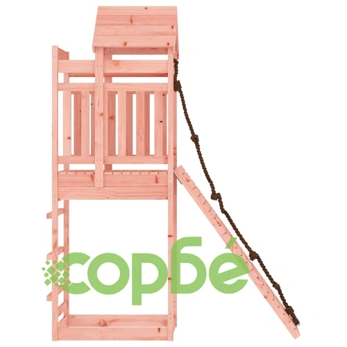 Къща за игра със стена за катерене, масивна дугласка дървесина ➤ топ цена ➤ sorbe.bg