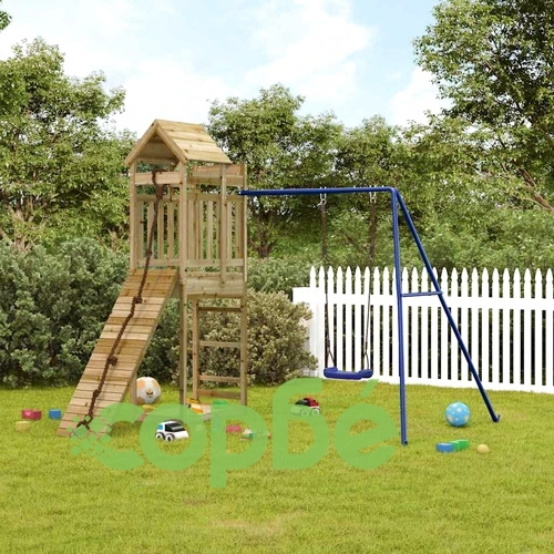 Комбинирано детско съоръжение за игра, импрегниран бор ➤ топ цена ➤ sorbe.bg