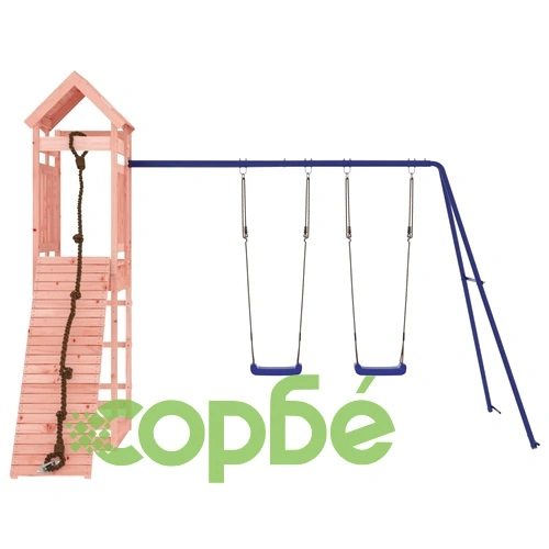 Комбинирано детско съоръжение, масивна дугласка дървесина ➤ топ цена ➤ sorbe.bg