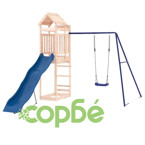 Комбинирано детско съоръжение за игра на открито, бор масив ➤ топ цена ➤ sorbe.bg