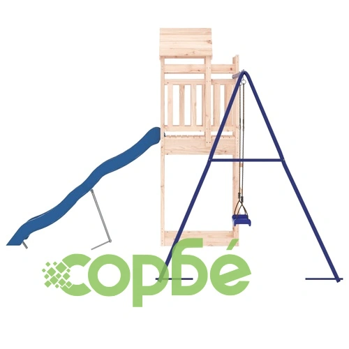 Комбинирано детско съоръжение за игра на открито, бор масив ➤ топ цена ➤ sorbe.bg