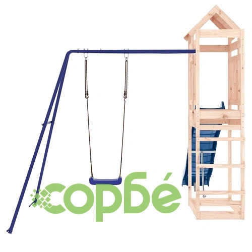 Комбинирано детско съоръжение за игра на открито, бор масив ➤ топ цена ➤ sorbe.bg