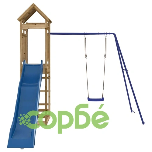 Комбинирано детско съоръжение за игра, импрегниран бор ➤ топ цена ➤ sorbe.bg