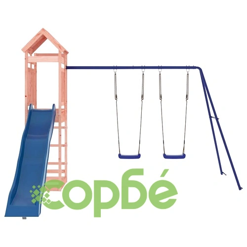 Комбинирано детско съоръжение, масивна дугласка дървесина ➤ топ цена ➤ sorbe.bg