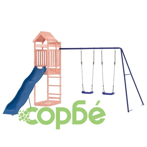 Комбинирано детско съоръжение, масивна дугласка дървесина ➤ топ цена ➤ sorbe.bg