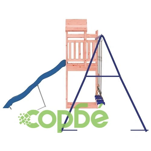 Комбинирано детско съоръжение, масивна дугласка дървесина ➤ топ цена ➤ sorbe.bg