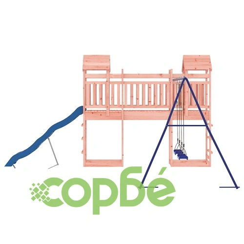 Комбинирано детско съоръжение, масивна дугласка дървесина ➤ топ цена ➤ sorbe.bg