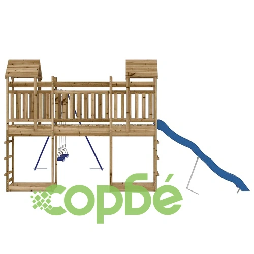 Комбинирано детско съоръжение за игра, импрегниран бор ➤ топ цена ➤ sorbe.bg