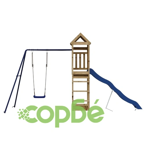 Комбинирано детско съоръжение за игра, импрегниран бор ➤ топ цена ➤ sorbe.bg