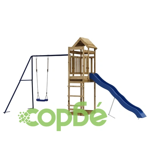 Комбинирано детско съоръжение за игра, импрегниран бор ➤ топ цена ➤ sorbe.bg