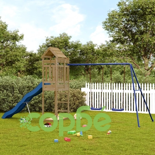 Комбинирано детско съоръжение за игра, импрегниран бор ➤ топ цена ➤ sorbe.bg