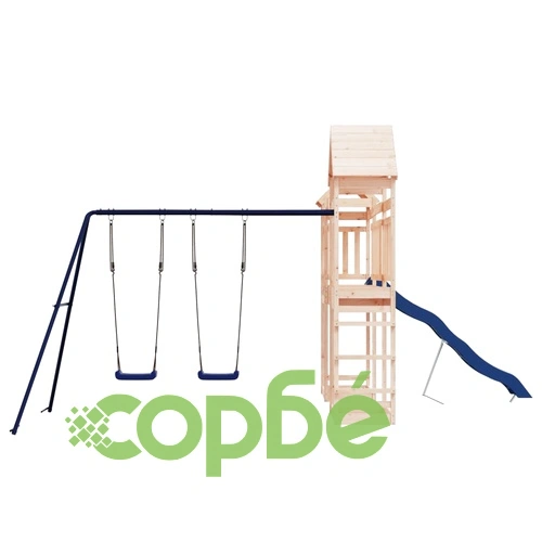 Комбинирано детско съоръжение за игра на открито, бор масив ➤ топ цена ➤ sorbe.bg