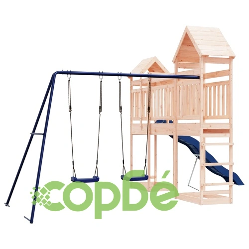 Комбинирано детско съоръжение за игра на открито, бор масив ➤ топ цена ➤ sorbe.bg