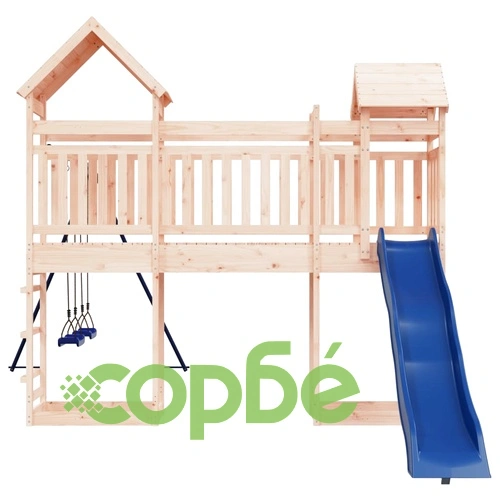 Комбинирано детско съоръжение за игра на открито, бор масив ➤ топ цена ➤ sorbe.bg