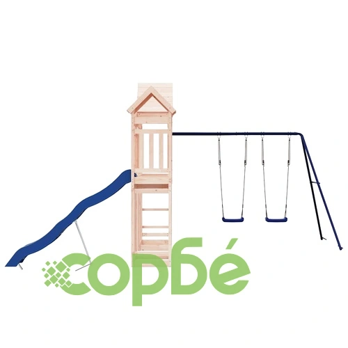 Комбинирано детско съоръжение за игра на открито, бор масив ➤ топ цена ➤ sorbe.bg