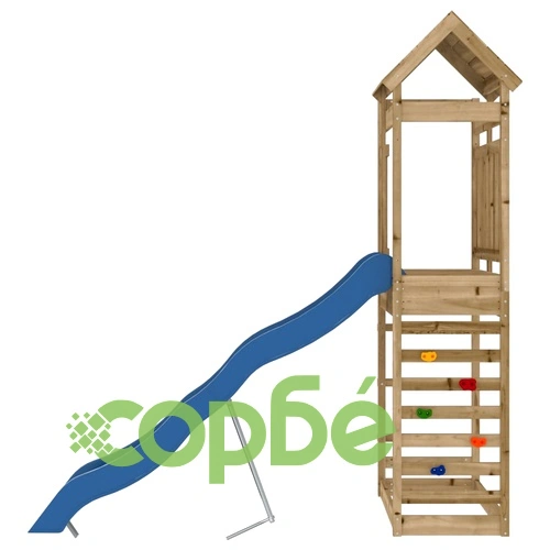 Комбинирано детско съоръжение за игра, импрегниран бор ➤ топ цена ➤ sorbe.bg