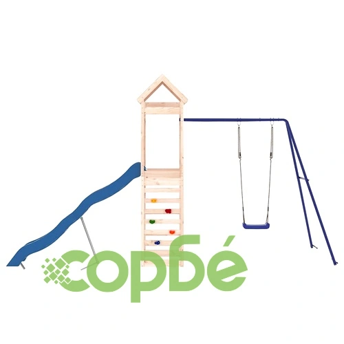 Комбинирано детско съоръжение за игра на открито, бор масив ➤ топ цена ➤ sorbe.bg