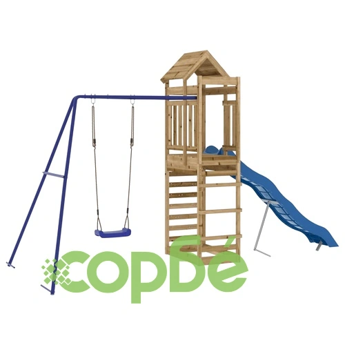 Комбинирано детско съоръжение за игра, импрегниран бор ➤ топ цена ➤ sorbe.bg