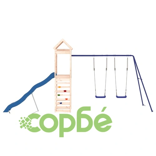 Комбинирано детско съоръжение за игра на открито, бор масив ➤ топ цена ➤ sorbe.bg