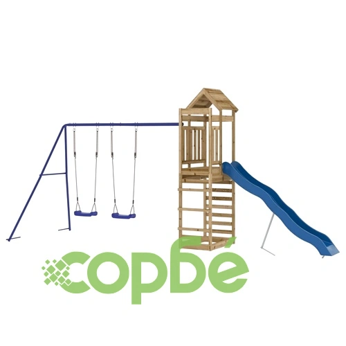 Комбинирано детско съоръжение за игра, импрегниран бор ➤ топ цена ➤ sorbe.bg