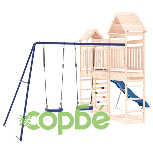 Комбинирано детско съоръжение за игра на открито, бор масив ➤ топ цена ➤ sorbe.bg