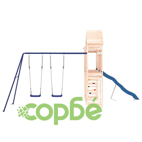 Комбинирано детско съоръжение за игра на открито, бор масив ➤ топ цена ➤ sorbe.bg