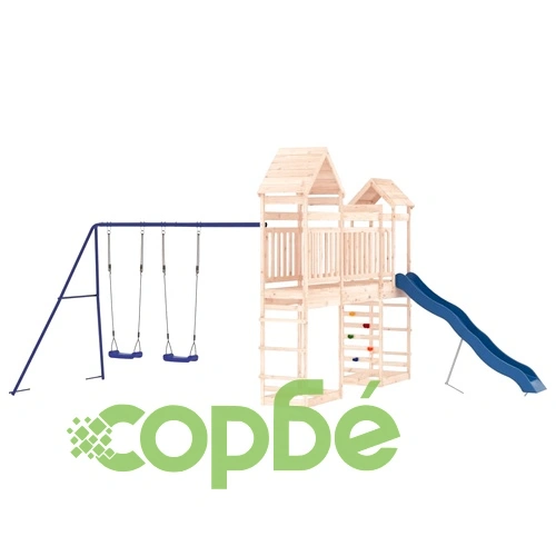 Комбинирано детско съоръжение за игра на открито, бор масив ➤ топ цена ➤ sorbe.bg