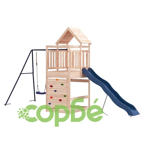 Комбинирано детско съоръжение за игра на открито, бор масив ➤ топ цена ➤ sorbe.bg