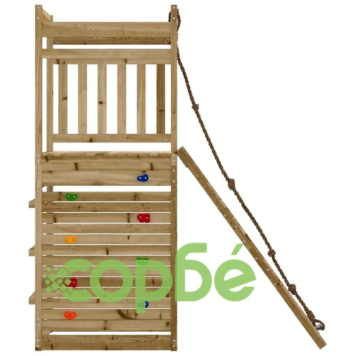 Комбинирано детско съоръжение за игра, импрегниран бор ➤ топ цена ➤ sorbe.bg