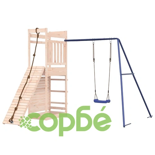 Комбинирано детско съоръжение за игра на открито, бор масив ➤ топ цена ➤ sorbe.bg