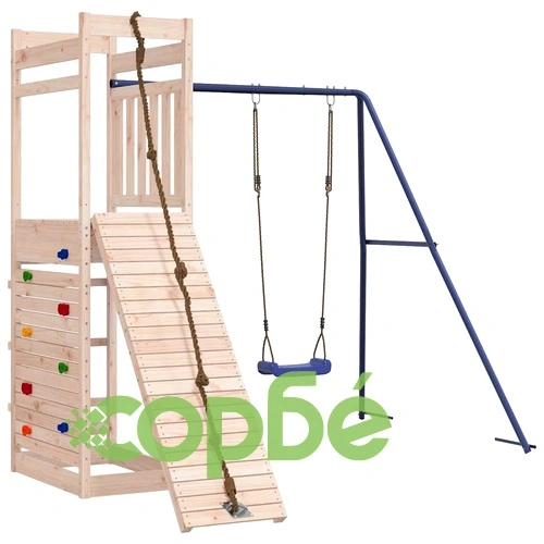 Комбинирано детско съоръжение за игра на открито, бор масив ➤ топ цена ➤ sorbe.bg