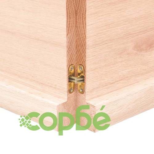 Плот за маса, 200x40x(2-4) см, необработен масивен дъб ➤ топ цена ➤ sorbe.bg