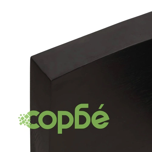 Плот за маса тъмнокафяв 140x40x(2-6) см обработен масивен дъб ➤ топ цена ➤ sorbe.bg