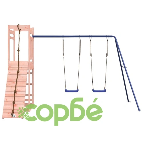 Комбинирано детско съоръжение, масивна дугласка дървесина ➤ топ цена ➤ sorbe.bg